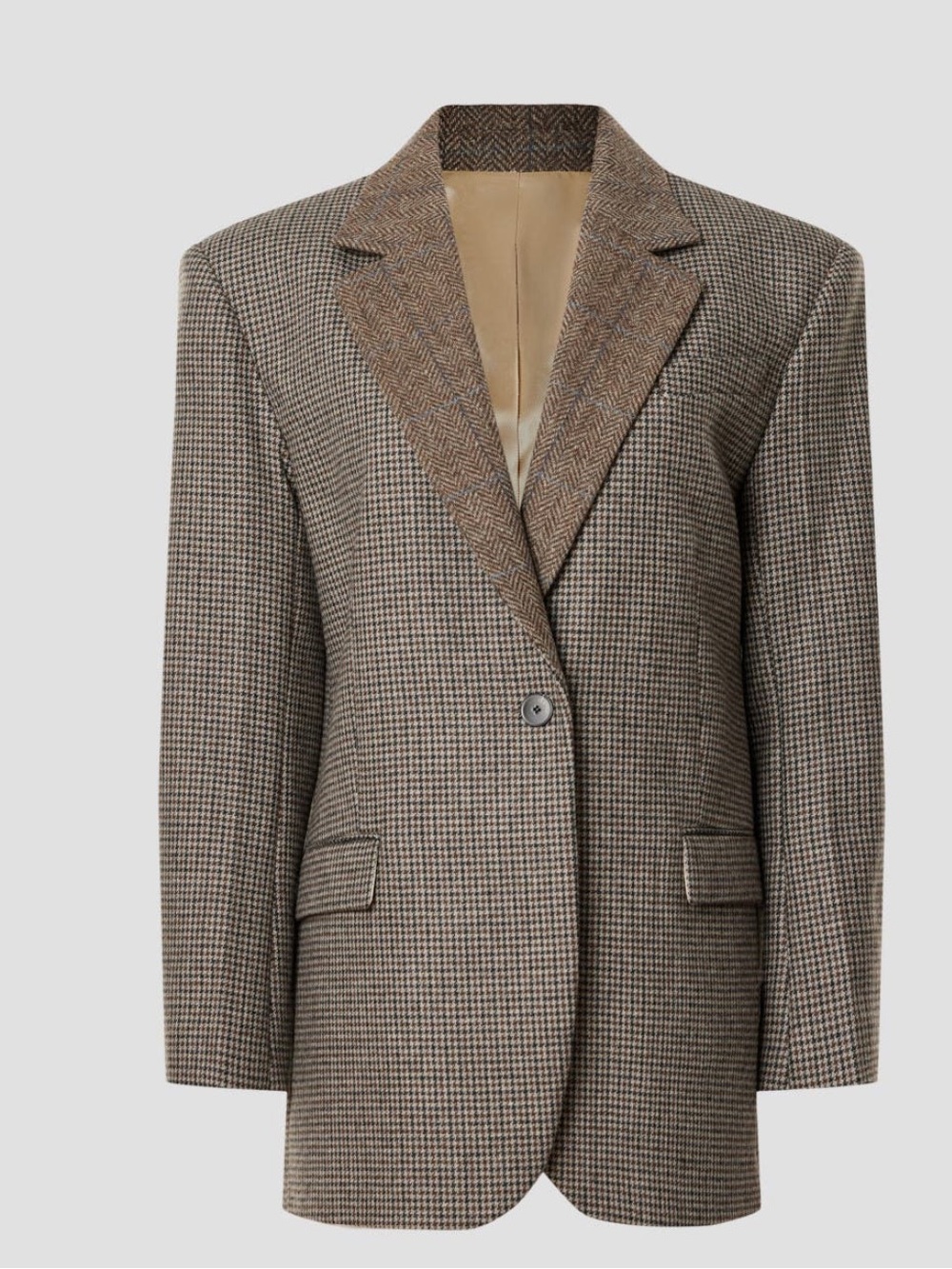 Sandro Woven Houndstooth oversized Blazer - Picture 2 of 7